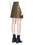 Back View - Click To Enlarge - MONCLER - Quilted mini down puffer skirt