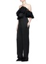 Figure View - Click To Enlarge - EMILIO PUCCI - Embellished ruffle off-shoulder belted satin jumpsuit