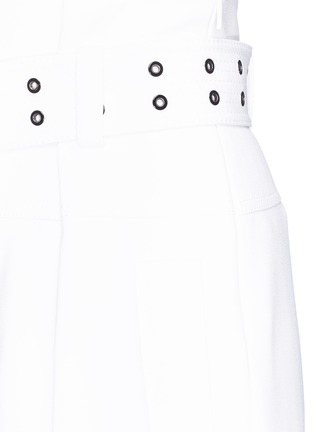 Detail View - Click To Enlarge - EMILIO PUCCI - 'Crespo' belted high waist cady crepe pants