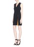 Figure View - Click To Enlarge - EMILIO PUCCI - 'Berbania' pleated insert suiting dress