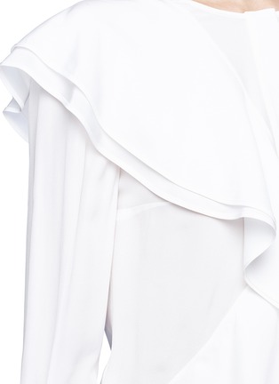 Detail View - Click To Enlarge - EMILIO PUCCI - Ruffle silk crepe de Chine top