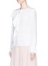 Front View - Click To Enlarge - EMILIO PUCCI - Ruffle silk crepe de Chine top