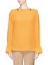 Main View - Click To Enlarge - EMILIO PUCCI - Flared cuff button stud silk top