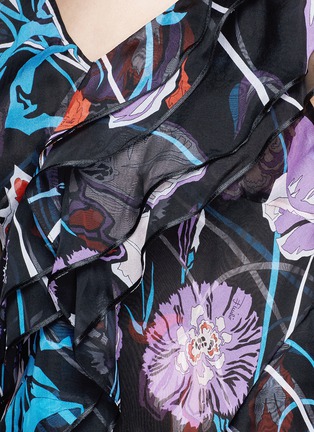 Detail View - Click To Enlarge - EMILIO PUCCI - 'Verbania' ruffle floral print silk chiffon dress