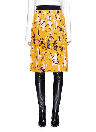 Main View - Click To Enlarge - EMILIO PUCCI - 'Verbania' floral print pleated crepe skirt
