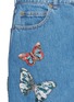Detail View - Click To Enlarge - VALENTINO GARAVANI - Beaded butterfly patch denim skirt