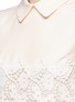 Detail View - Click To Enlarge - VALENTINO GARAVANI - Detachable collar floral lace panel crepe shift dress