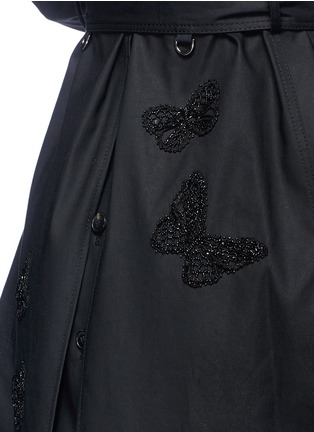 Detail View - Click To Enlarge - VALENTINO GARAVANI - Beaded butterfly belted trench coat