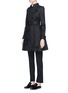 Front View - Click To Enlarge - VALENTINO GARAVANI - Beaded butterfly belted trench coat