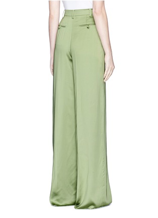 Back View - Click To Enlarge - VALENTINO GARAVANI - Belted wide leg silk satin pants