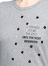 Detail View - Click To Enlarge - VALENTINO GARAVANI - x Jamie Reid Beaded floral slogan print T-shirt