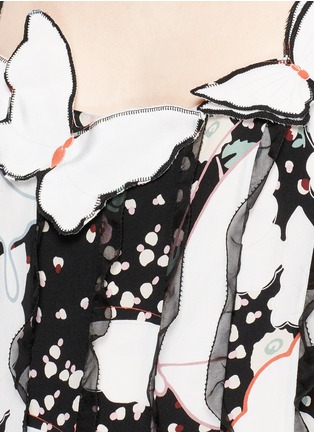 Detail View - Click To Enlarge - VALENTINO GARAVANI - Butterfly print silk crepe de Chine maxi dress