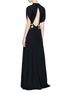 Back View - Click To Enlarge - 68244 - 'Waterlily' woodland embellished crepe maxi dress