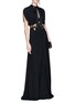Figure View - Click To Enlarge - 68244 - 'Waterlily' woodland embellished crepe maxi dress