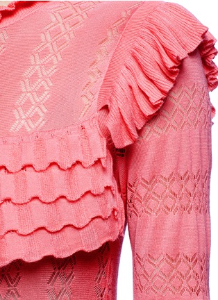 Detail View - Click To Enlarge - 68244 - 'Cypre' ruffle pointelle knit sweater