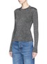 Front View - Click To Enlarge - SAINT LAURENT - Metallic sweater