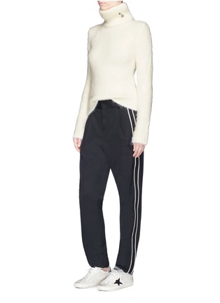 Figure View - Click To Enlarge - SAINT LAURENT - Sports stripe wool suiting pants