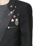 Detail View - Click To Enlarge - SAINT LAURENT - 'Iconic le Smoking' heart pin embellished suiting jacket