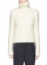 Main View - Click To Enlarge - SAINT LAURENT - Star pin brushed knit turtleneck sweater