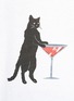 Detail View - Click To Enlarge - SAINT LAURENT - 'Martini Cat' print back T-shirt