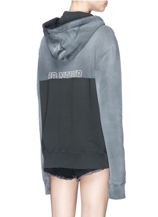 Back View - Click To Enlarge - SAINT LAURENT - 'Love Me Forever or Never' slogan print oversized hoodie