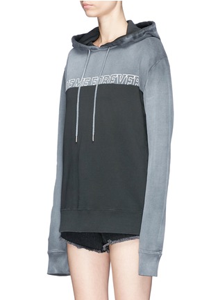Front View - Click To Enlarge - SAINT LAURENT - 'Love Me Forever or Never' slogan print oversized hoodie
