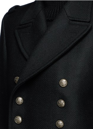 Detail View - Click To Enlarge - SAINT LAURENT - Military button double-breasted wool caban officer coat