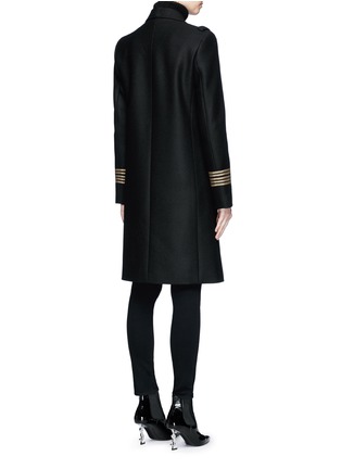 Back View - Click To Enlarge - SAINT LAURENT - Military button double-breasted wool caban officer coat