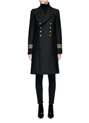 Main View - Click To Enlarge - SAINT LAURENT - Military button double-breasted wool caban officer coat