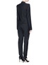 Back View - Click To Enlarge - SAINT LAURENT - 'Iconic le Smoking' wool-mohair suiting jumpsuit