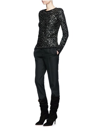 Figure View - Click To Enlarge - SAINT LAURENT - Sequin embellished wool sweater