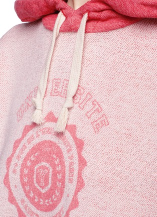 Detail View - Click To Enlarge - SAINT LAURENT - 'Université' print reverse French terry hoodie