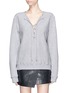 Main View - Click To Enlarge - SAINT LAURENT - Lace-up cotton sweatshirt