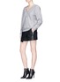 Figure View - Click To Enlarge - SAINT LAURENT - Lace-up cotton sweatshirt