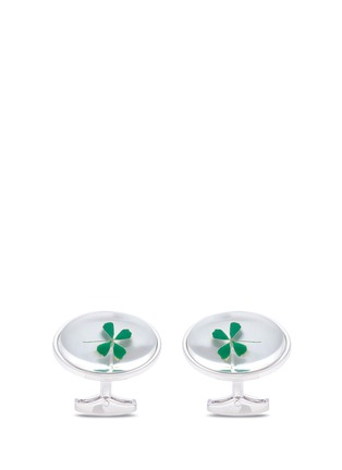 Main View - Click To Enlarge - TATEOSSIAN - Four leaf clover cufflinks