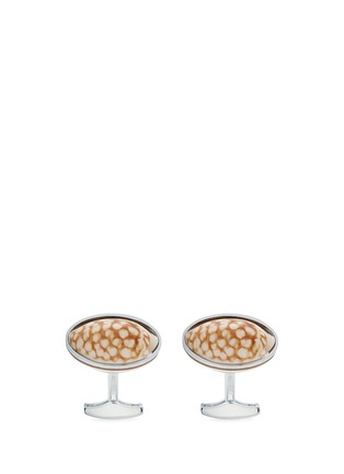 Main View - Click To Enlarge - TATEOSSIAN - Sieve cowrey shell cufflinks