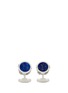 Main View - Click To Enlarge - TATEOSSIAN - Lapis lazuli tambourine sterling sliver cufflinks