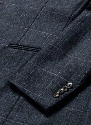 Detail View - Click To Enlarge - BOGLIOLI - 'K Jacket' windowpane check wool soft blazer