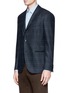 Front View - Click To Enlarge - BOGLIOLI - 'K Jacket' windowpane check wool soft blazer