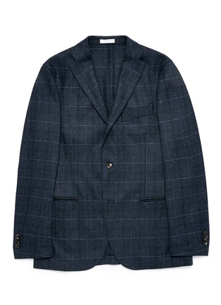 Main View - Click To Enlarge - BOGLIOLI - 'K Jacket' windowpane check wool soft blazer