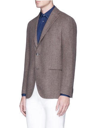 Front View - Click To Enlarge - BOGLIOLI - 'K Jacket' basketweave soft blazer