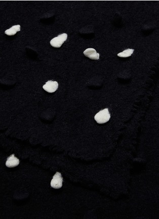 Detail View - Click To Enlarge - FALIERO SARTI - 'Sbuffetto' needle punch polka dot virgin wool blend scarf