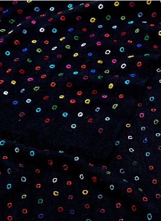 Detail View - Click To Enlarge - FALIERO SARTI - 'Chupa Chups' dot embroidered wool blend scarf