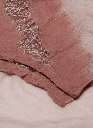 Detail View - Click To Enlarge - FALIERO SARTI - 'Eva' lace panel virgin wool blend scarf