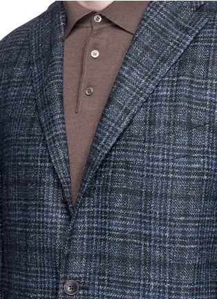 Detail View - Click To Enlarge - BOGLIOLI - 'K Jacket' check plaid soft blazer