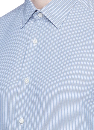 Detail View - Click To Enlarge - BOGLIOLI - Stripe cotton chambray shirt