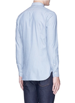 Back View - Click To Enlarge - BOGLIOLI - Stripe cotton chambray shirt