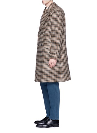 Front View - Click To Enlarge - BOGLIOLI - Virgin wool blend houndstooth coat