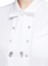 Detail View - Click To Enlarge - TOGA ARCHIVES - Ribbon collar double breasted broadcloth shirt