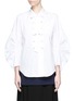 Main View - Click To Enlarge - TOGA ARCHIVES - Ribbon collar double breasted broadcloth shirt